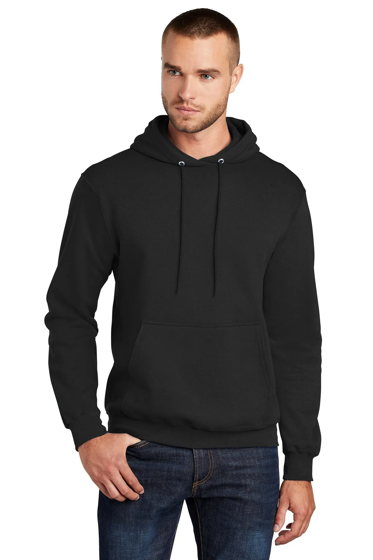 Port & Company Core Fleece Custom Hoodies, Jet Black