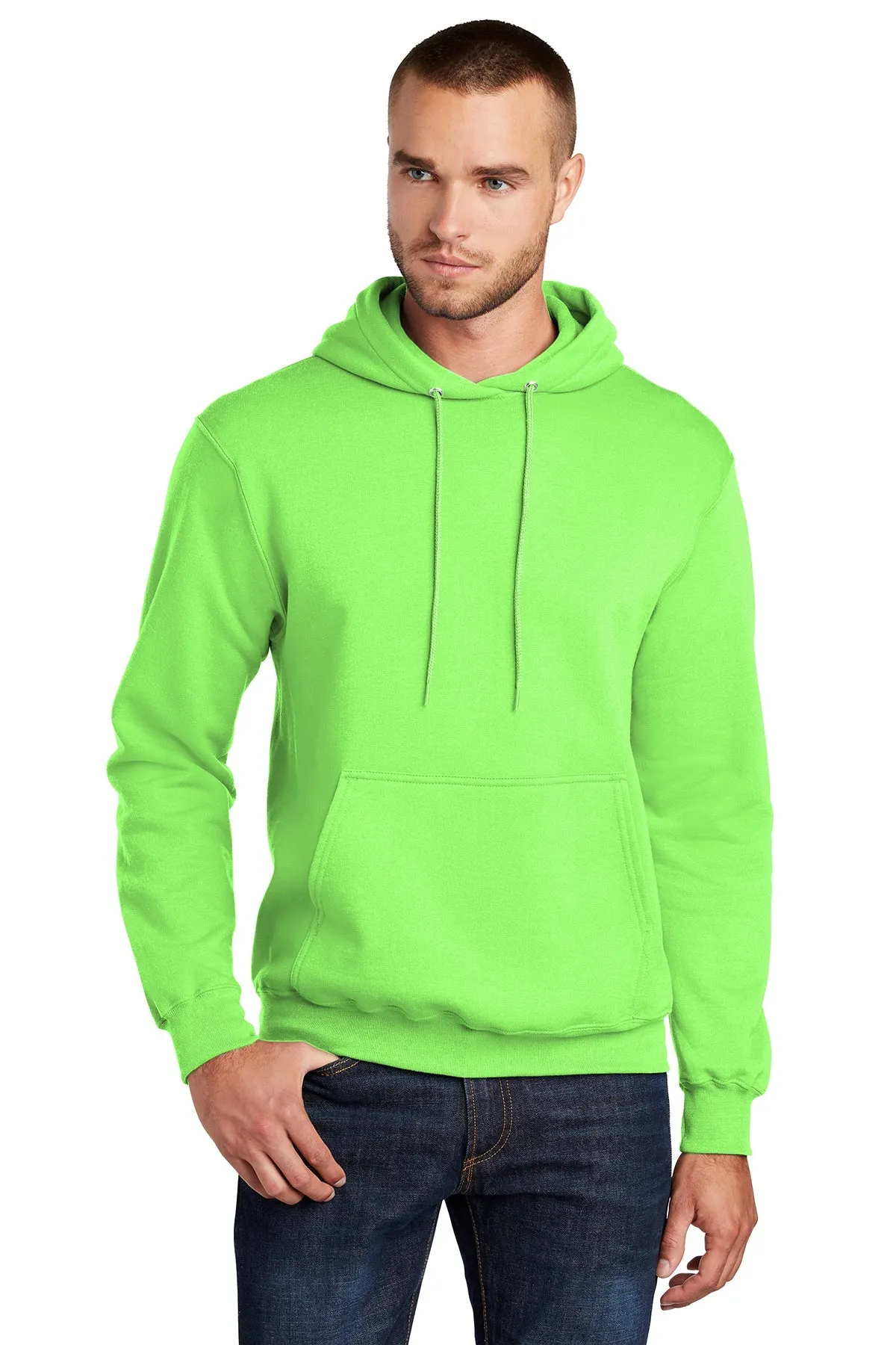 Port & Company Core Fleece Custom Hoodies, Neon Green