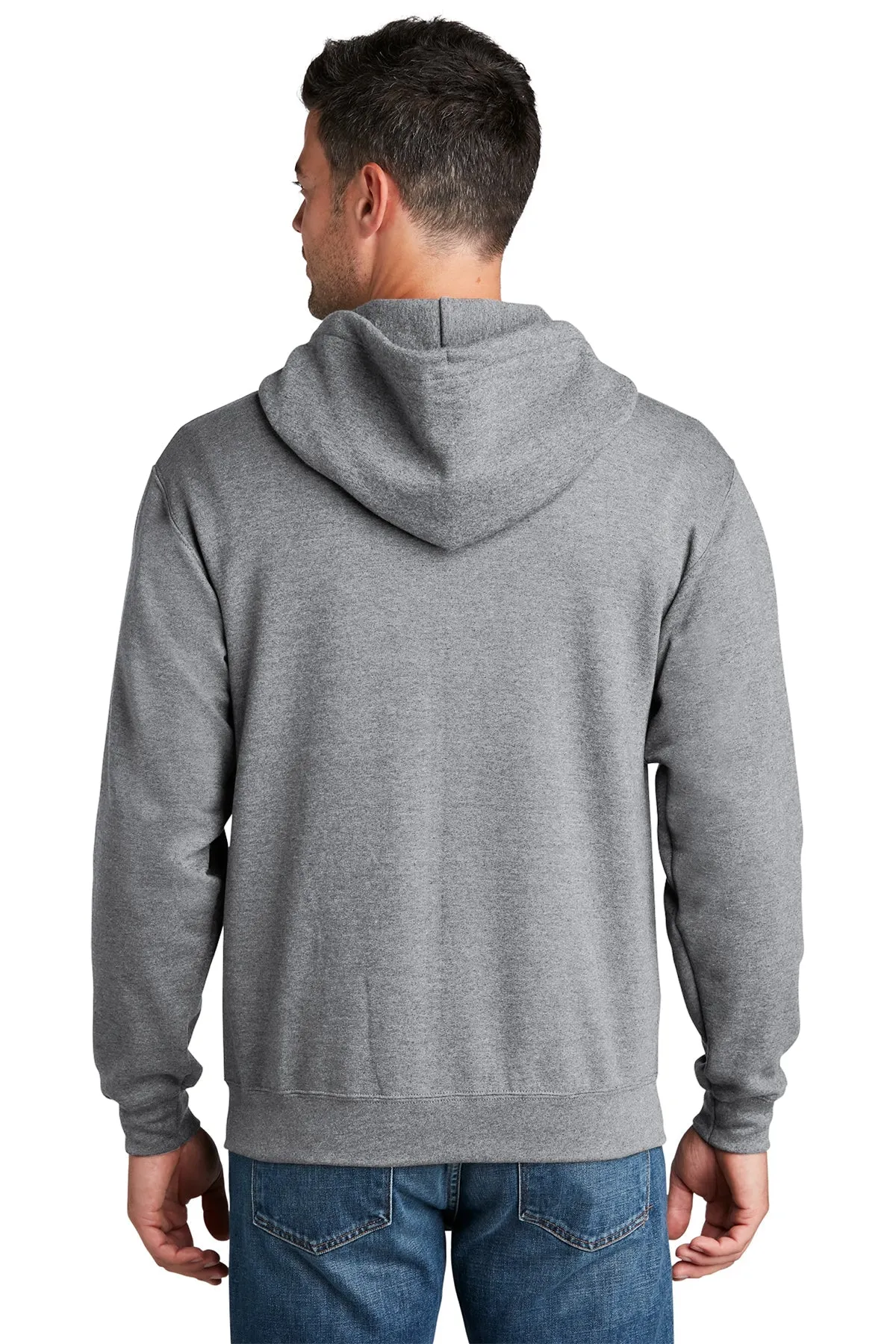 Port & Company Core Fleece Custom Zip Hoodies, Athletic Heather