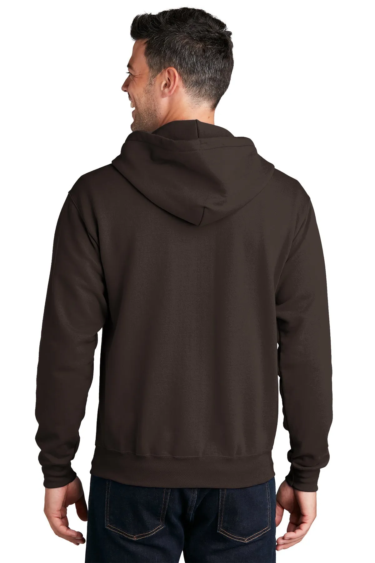 Port & Company Core Fleece Custom Zip Hoodies, Dark Chocolate Brown