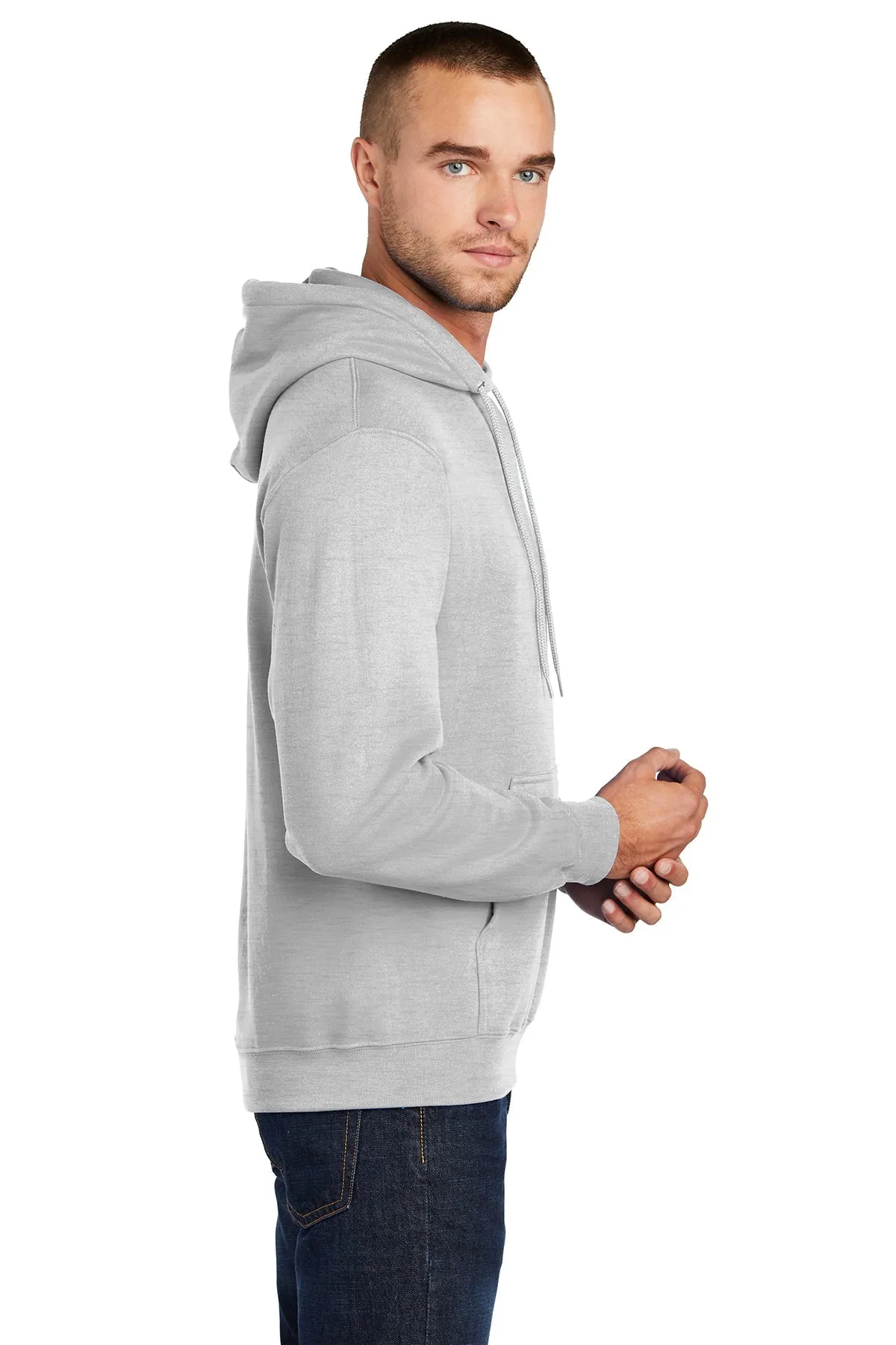 Port & Company Core Fleece Customized Hoodies, Ash