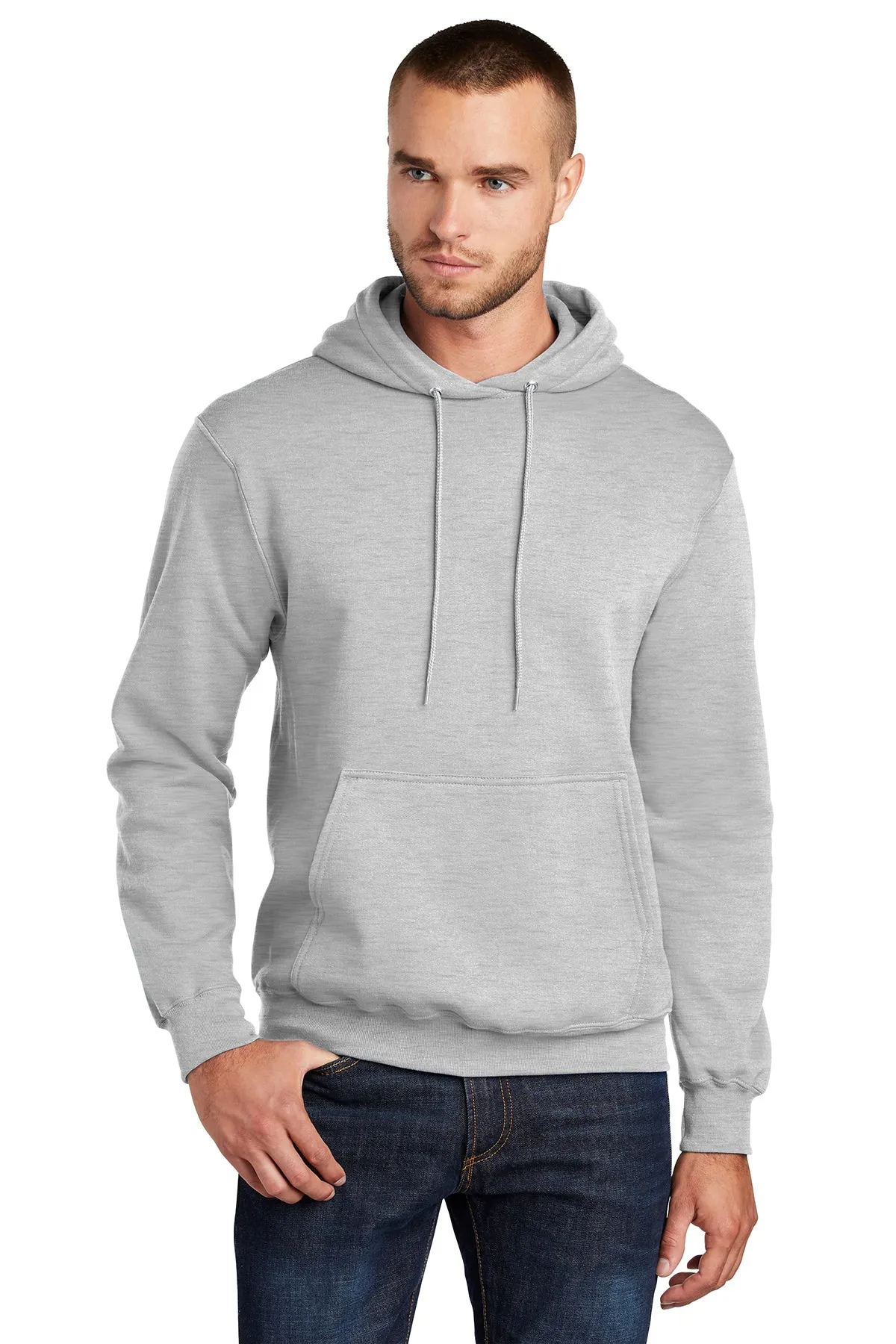 Port & Company Core Fleece Customized Hoodies, Ash