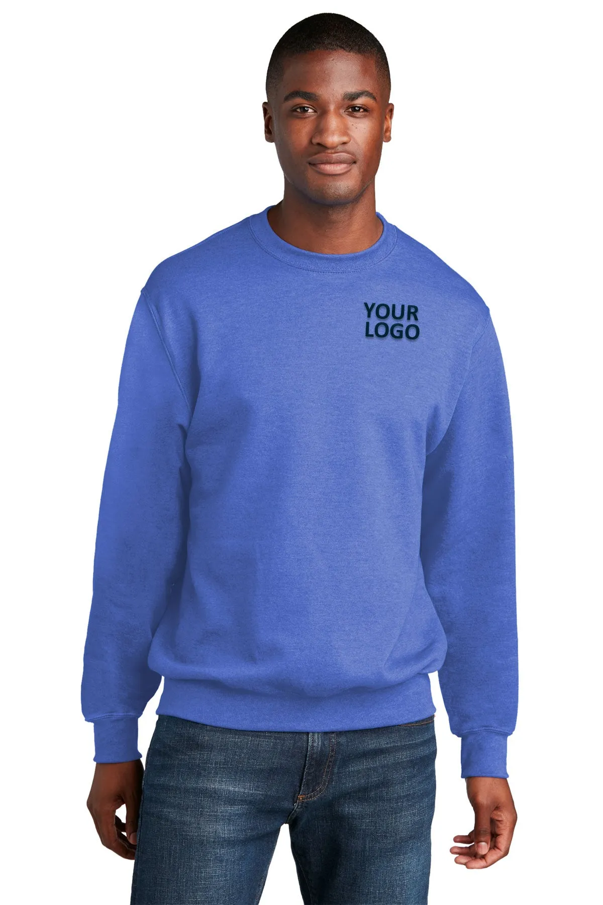 Port & Company Core Fleece Customized Sweatshirts, Heather Royal