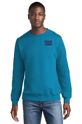 Port & Company Core Fleece Customized Sweatshirts, Neon Blue