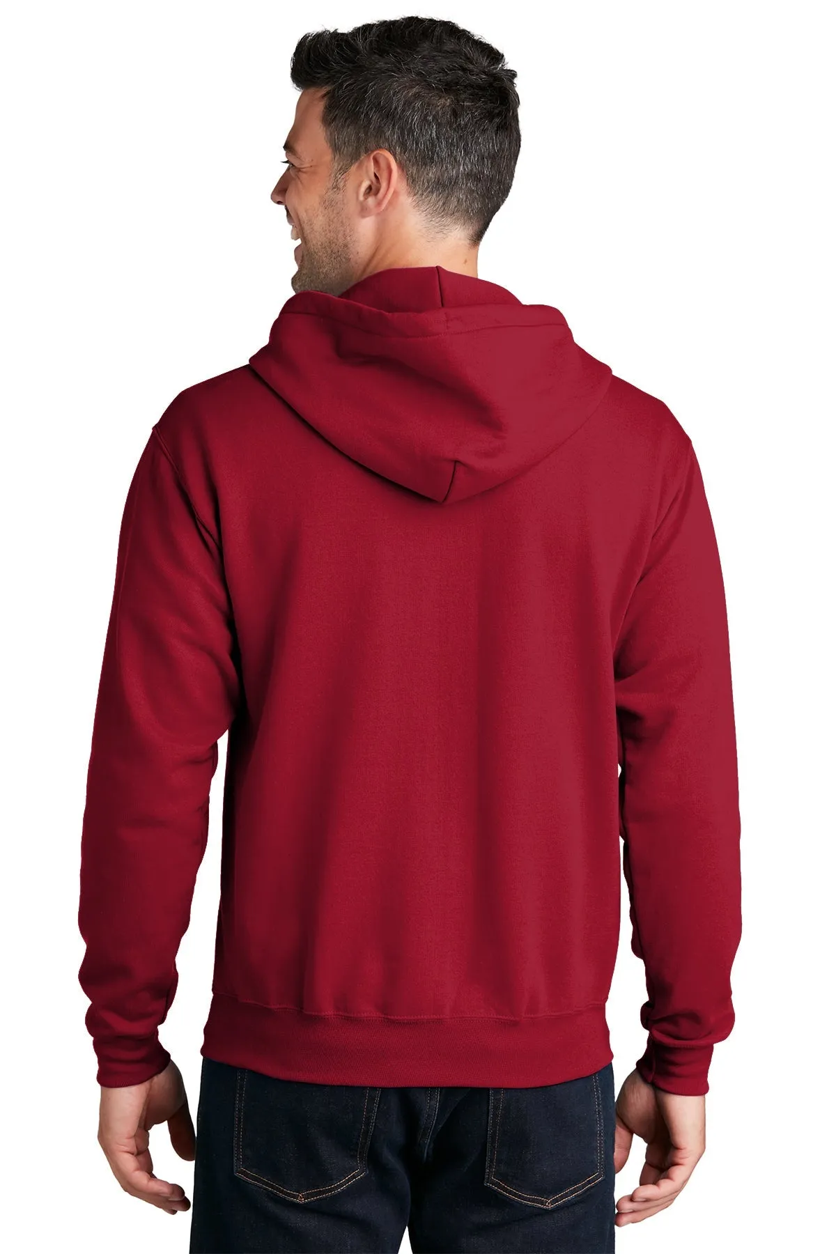 Port & Company Core Fleece Customized Zip Hoodies, Red