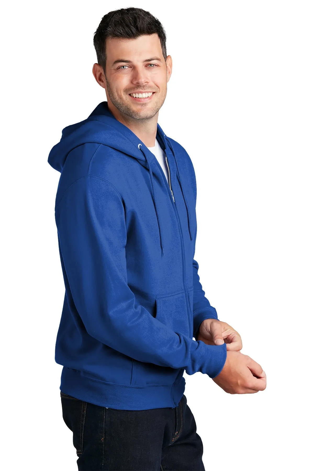 Port & Company Core Fleece Customized Zip Hoodies, Royal