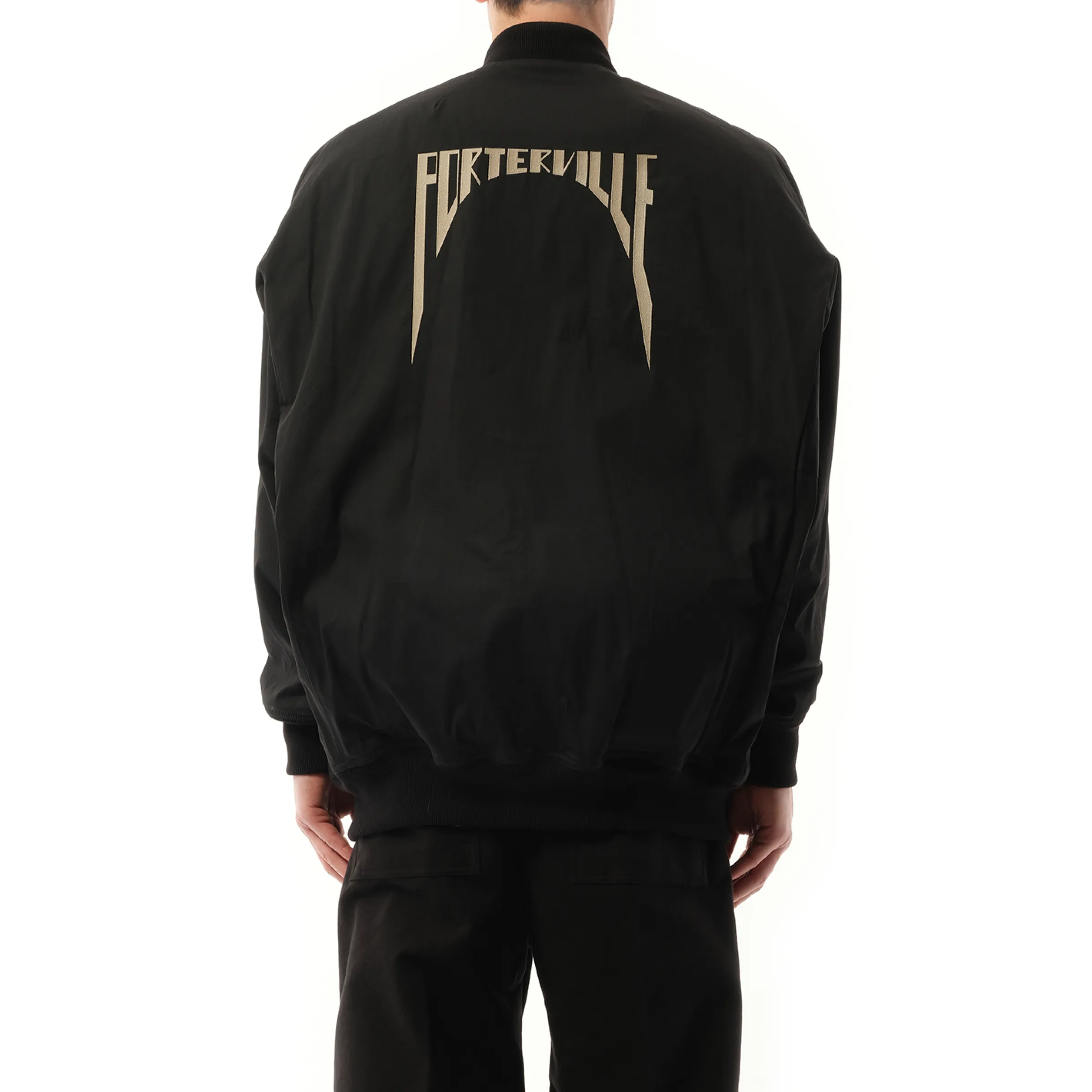 Porterville Embroidered Jumbo Peter Jacket in Black/Pearl