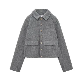 Pre Order:  Button Down Woolen Jacket