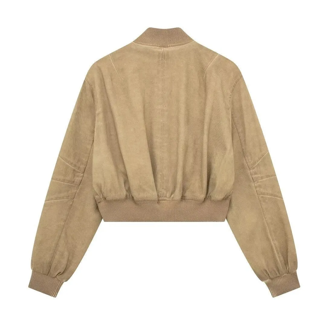 Pre Order:  Faded Effect Bomber Jacket