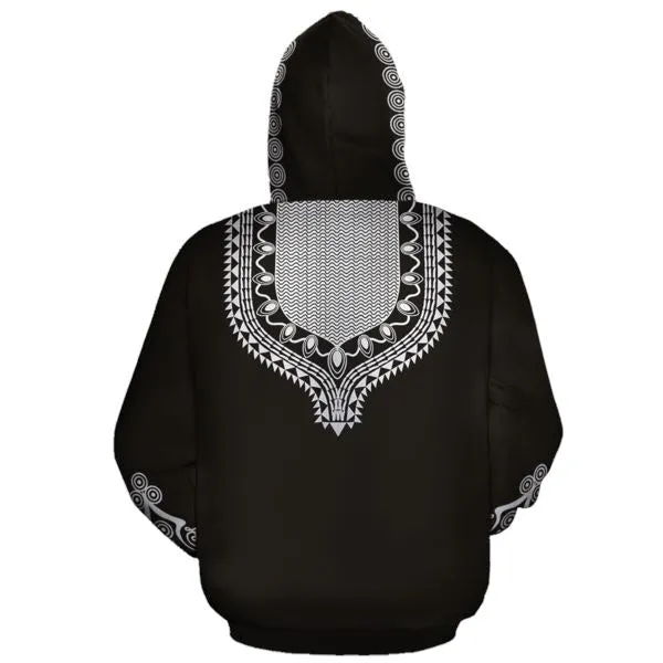 Printed Dashiki Color Black Premium Hoodie