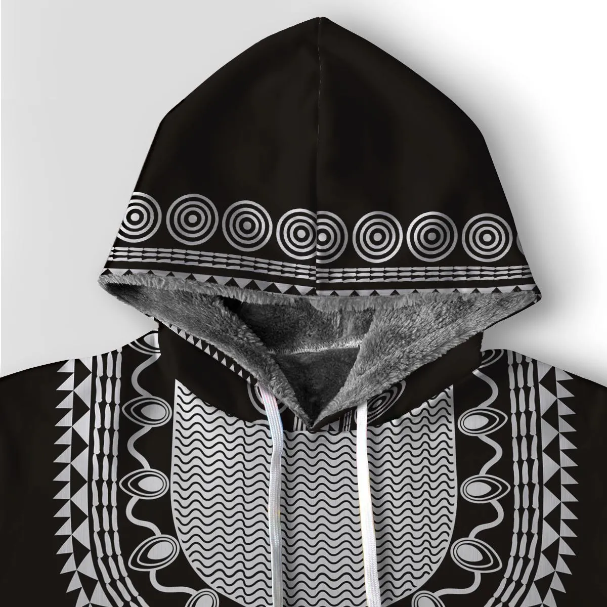 Printed Dashiki Color Black Premium Hoodie