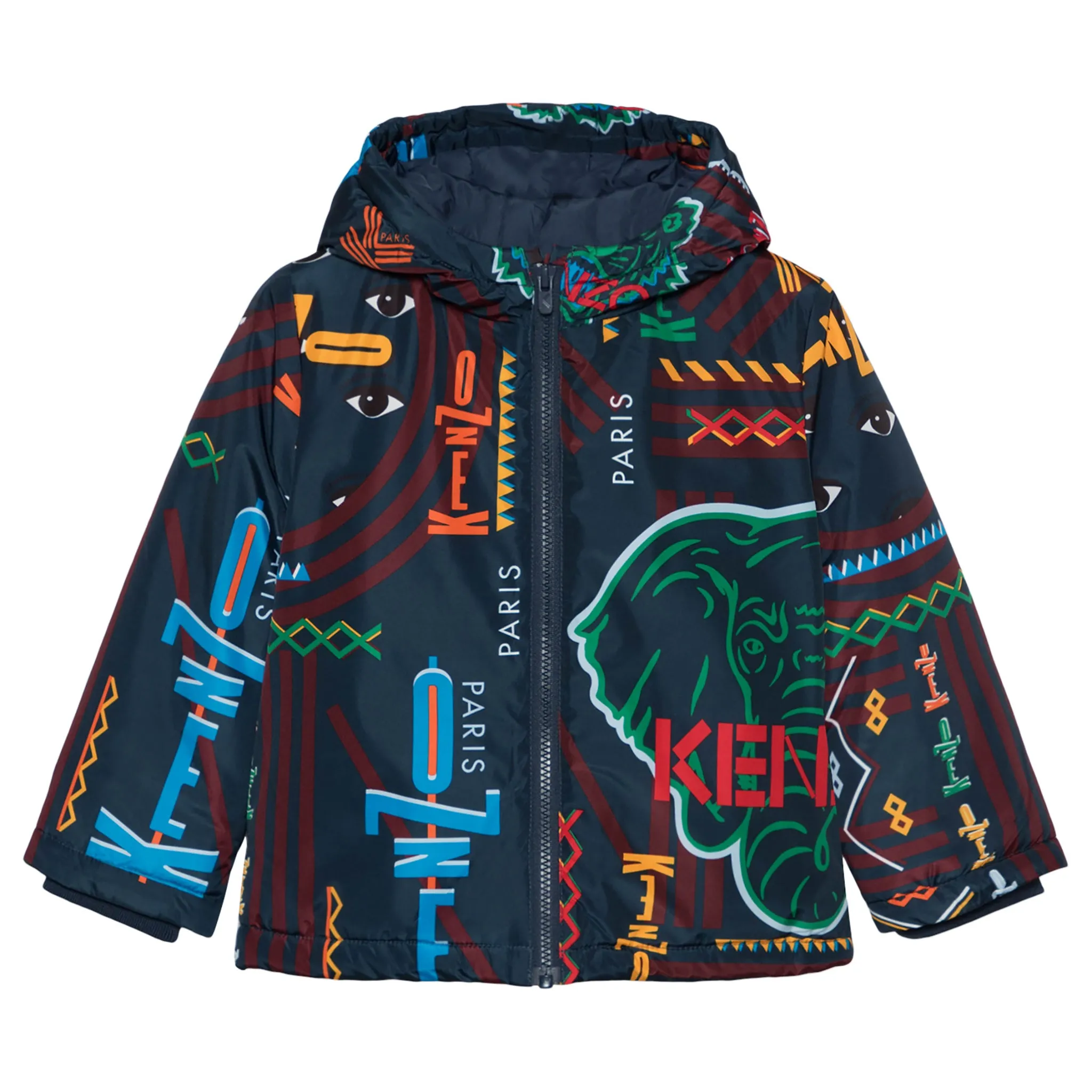 Printed puffer jacket