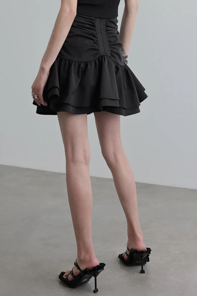 Puffy Double Skirt with Refined Elegance