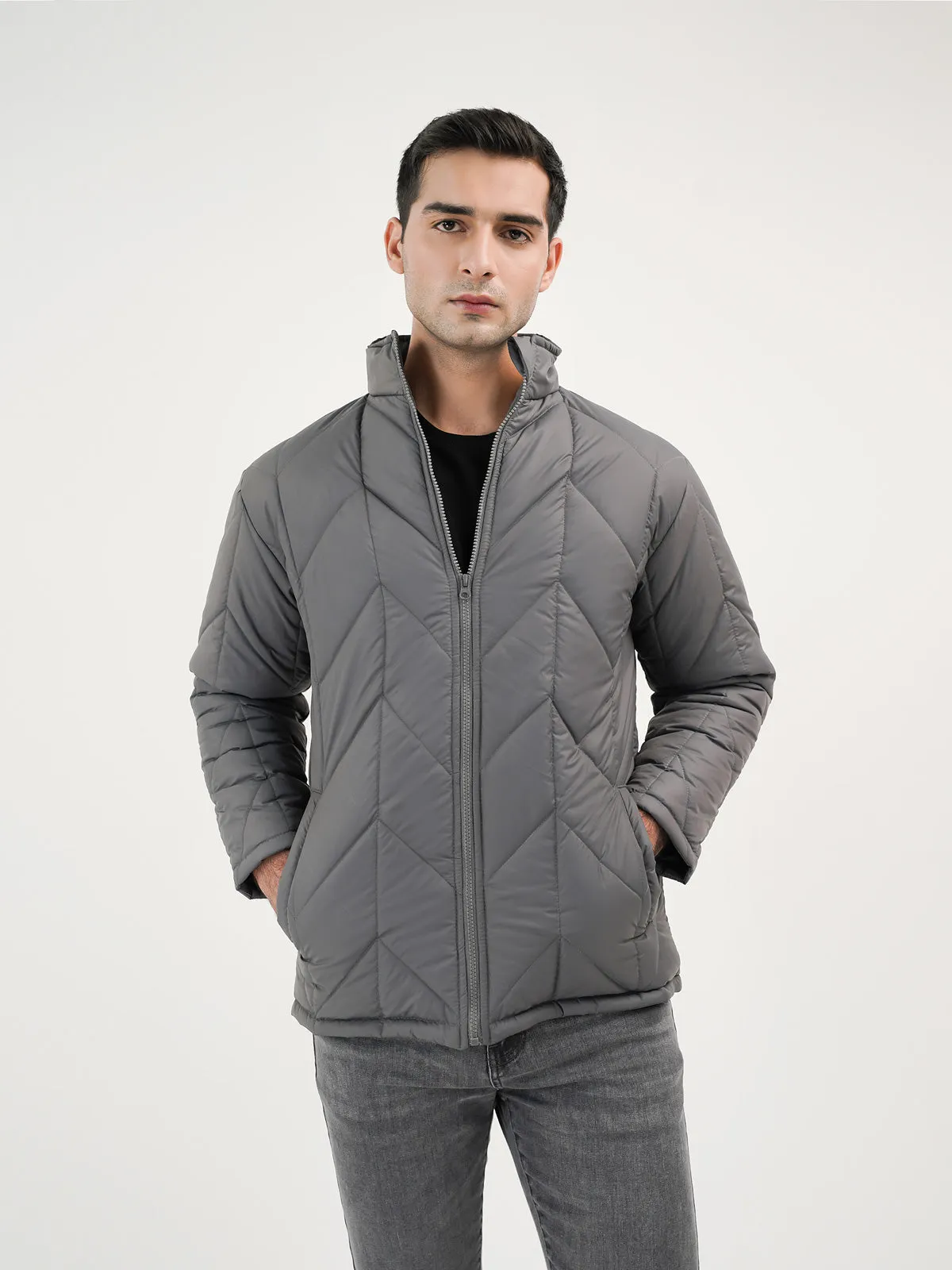 "ALCYONE" Casual Zipper Puffer Jacket