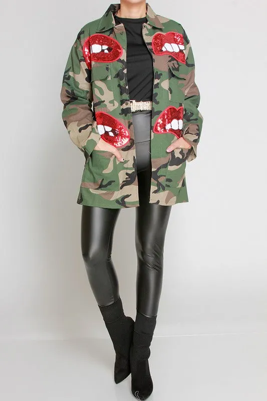 "RiRi Woo" Camo Jacket