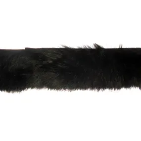 Rabbit Fur Trim Stripping - Black