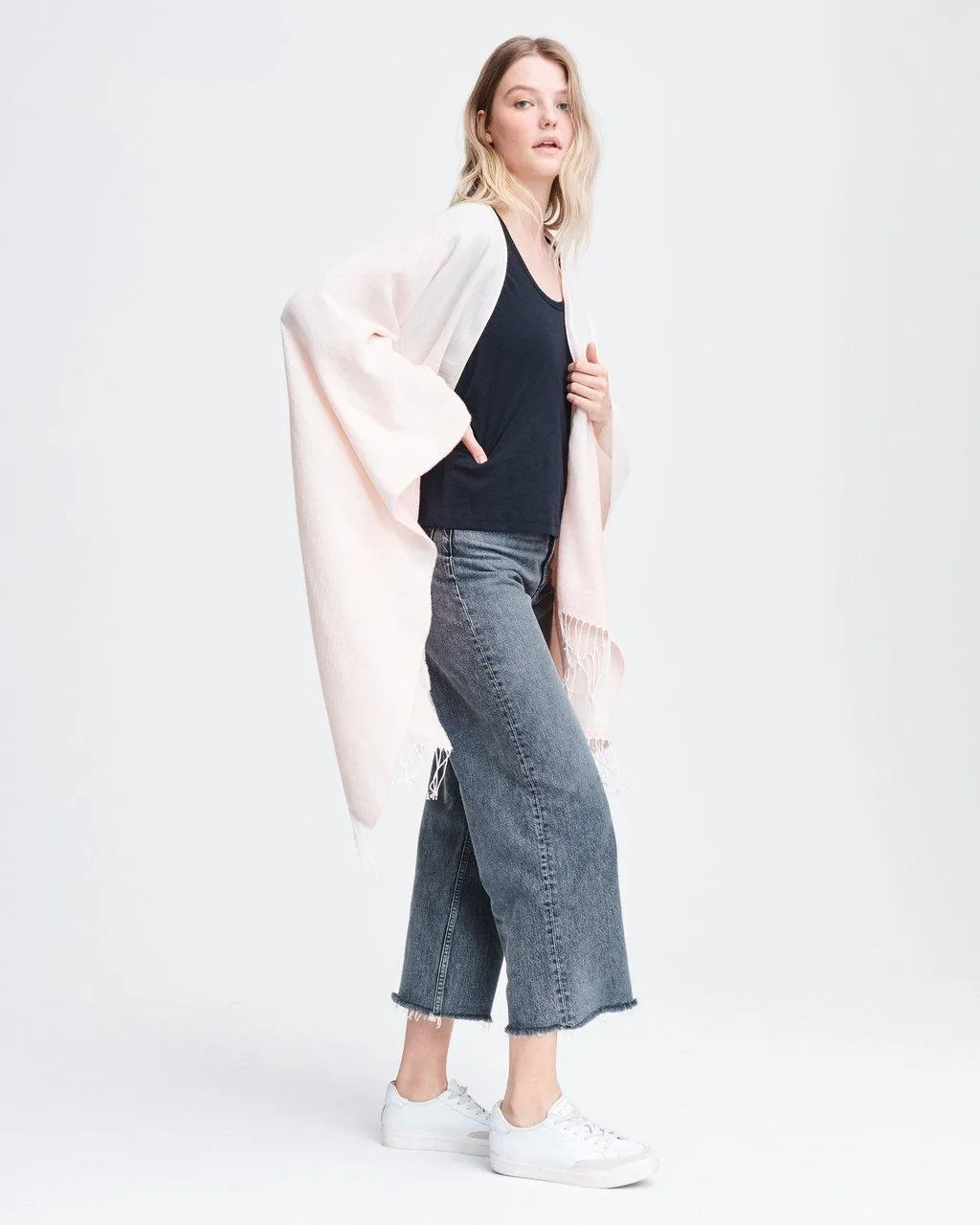 Rag & Bone - Ombre Poncho in Light Pink