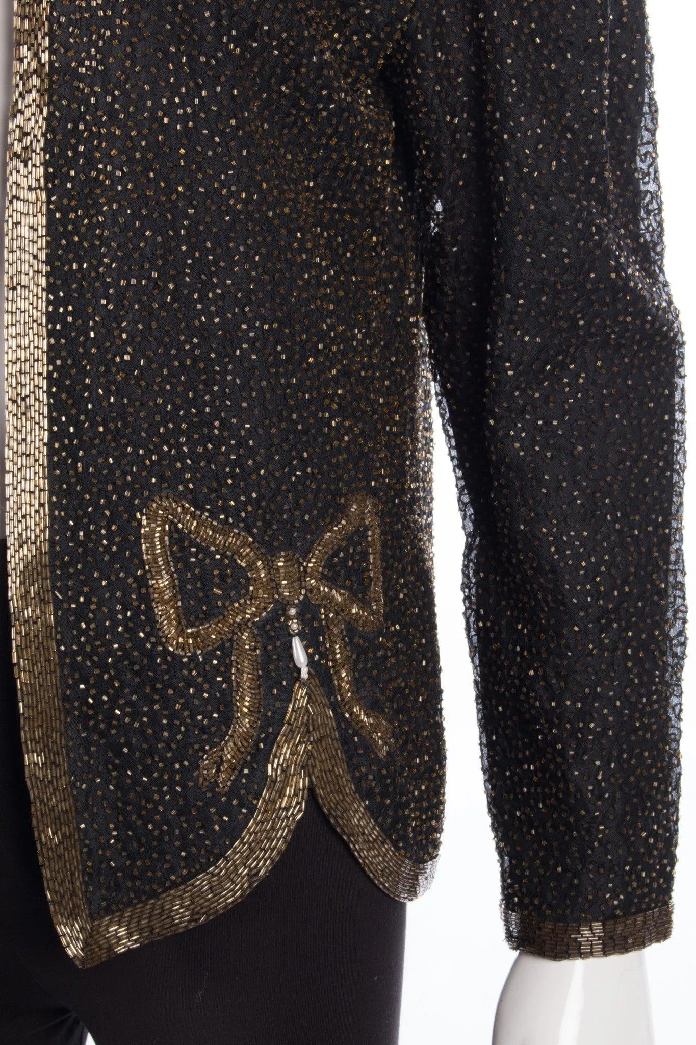 Razzle Dazzle Sequinned Jacket Black and Gold  UK 12/14