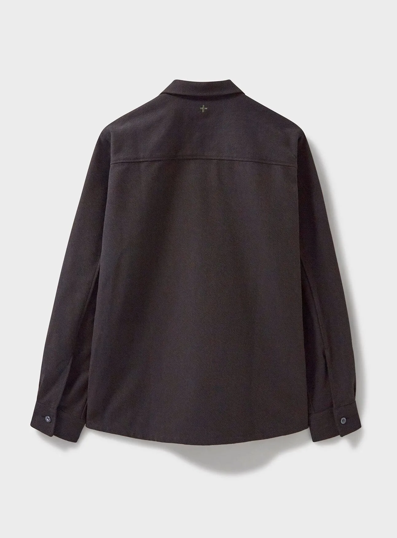 Recycled Italian Heavy Twill Chocolate Bomber Jacket