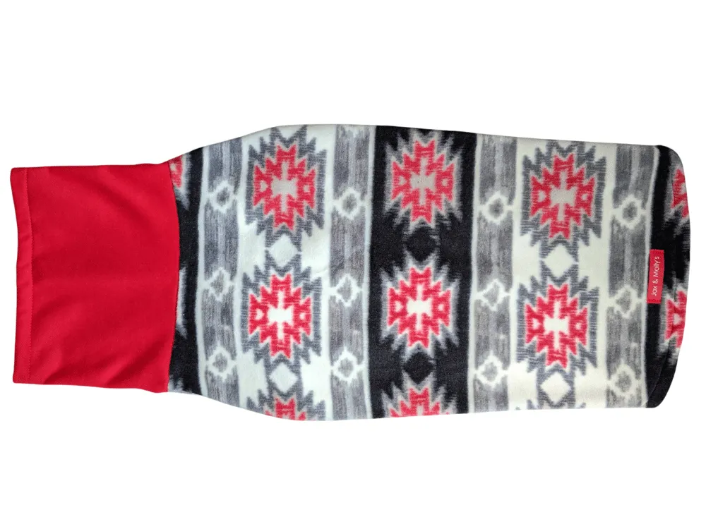 Red Aztec Dog Sweater