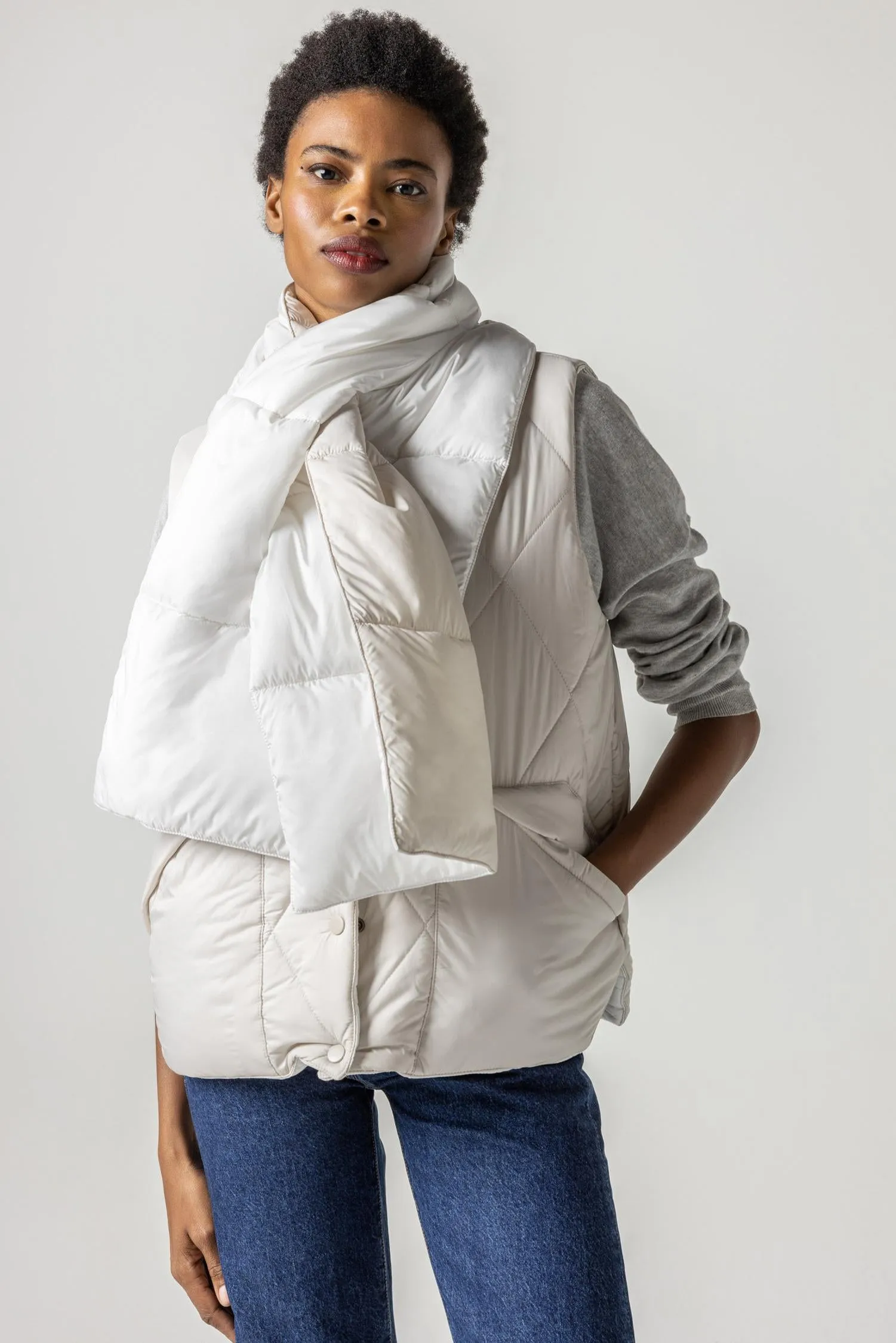 Reversible Puffer Scarf