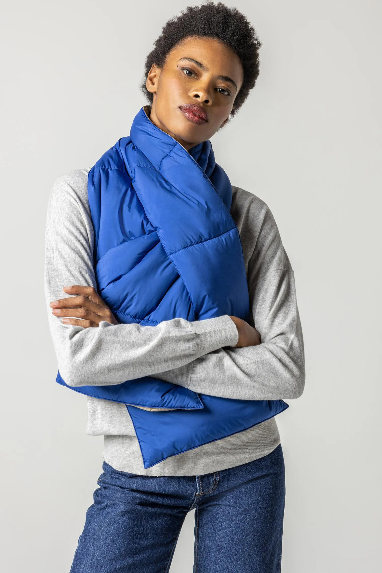 Reversible Puffer Scarf