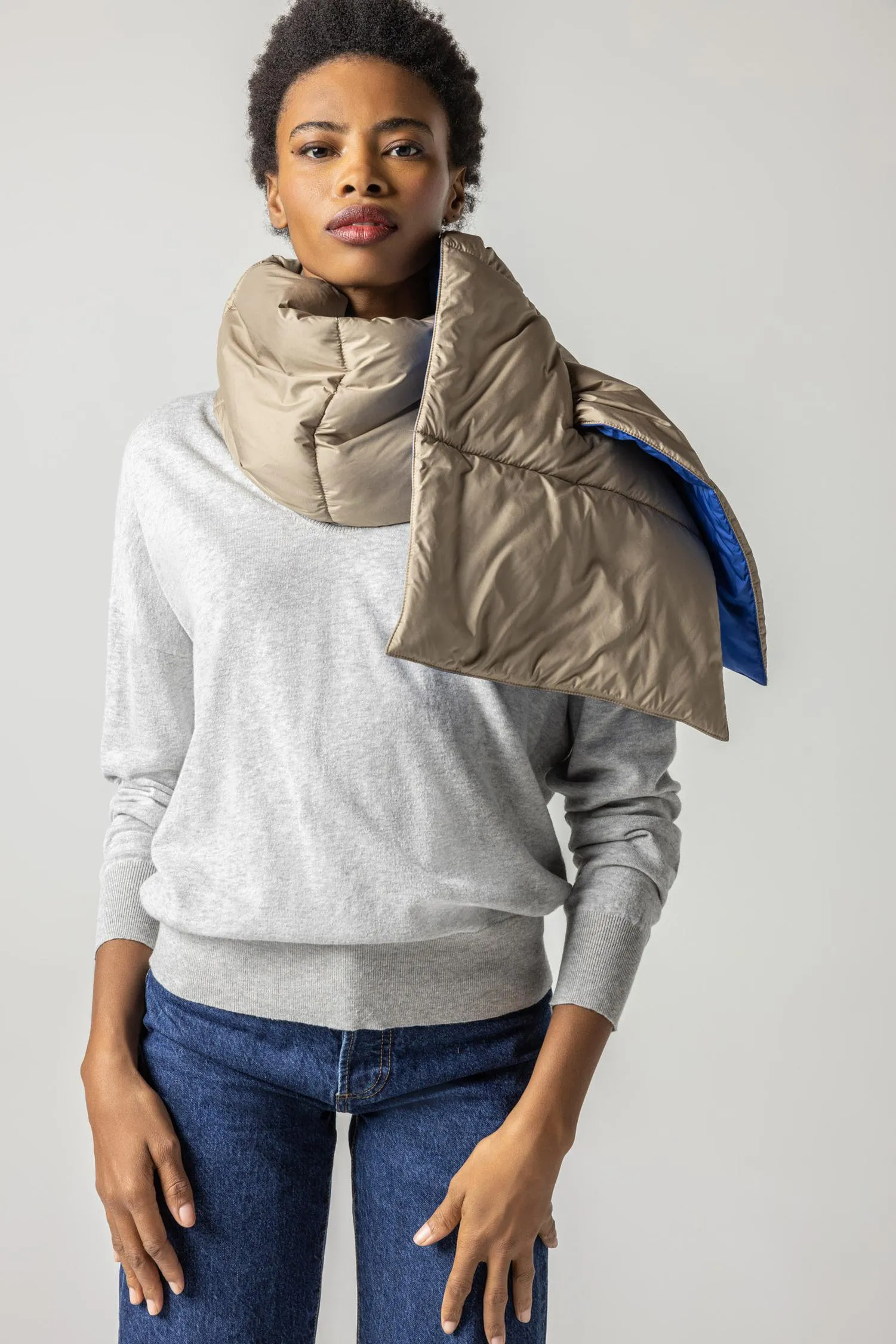 Reversible Puffer Scarf