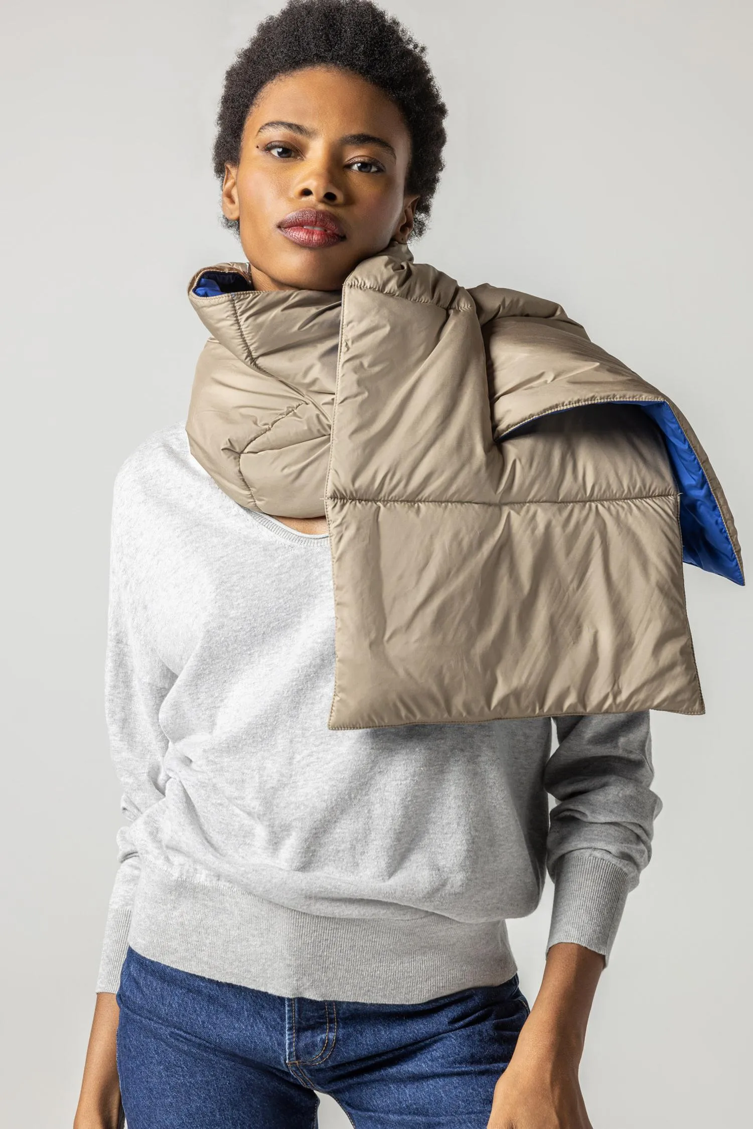 Reversible Puffer Scarf