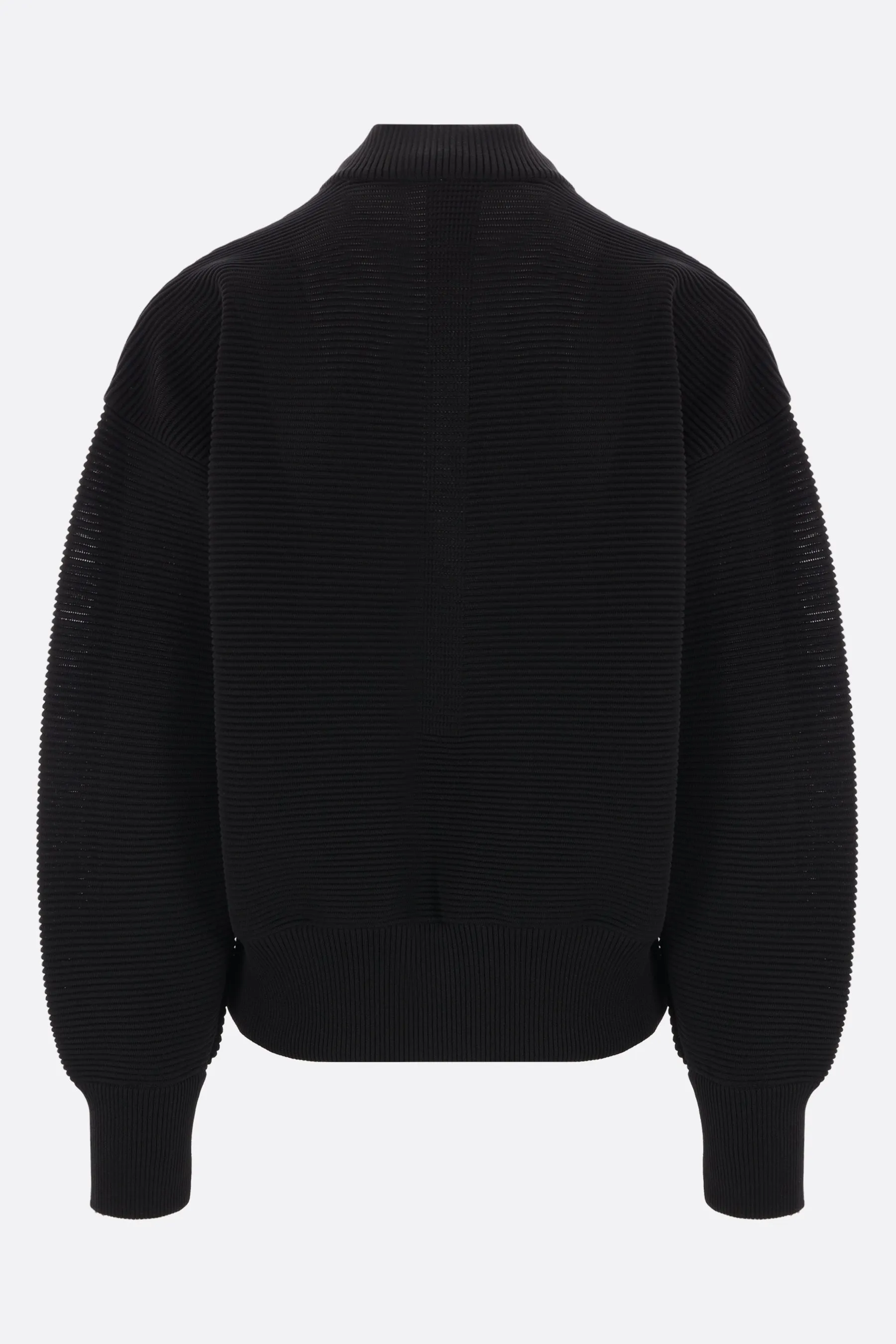 rib knit bomber jacket