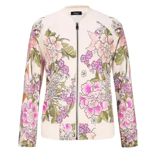 Romantic Printed Bomber - Jacket