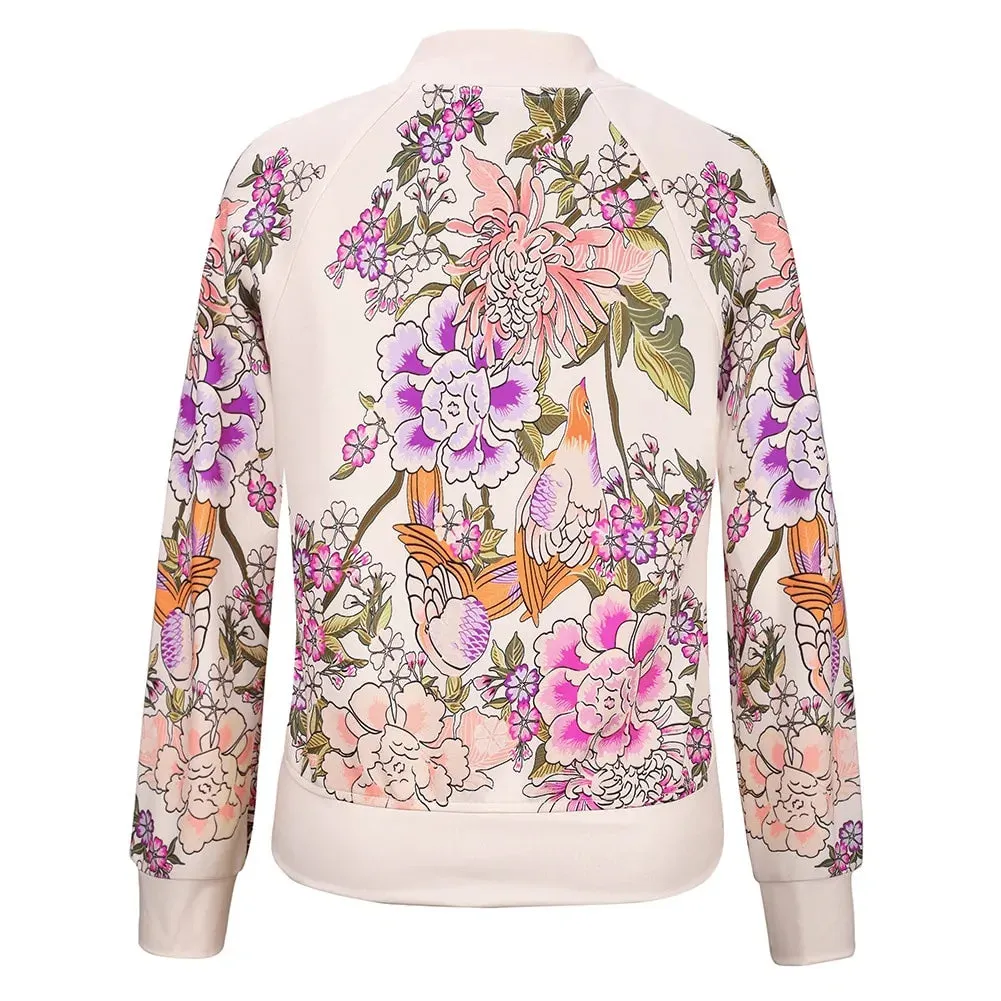 Romantic Printed Bomber - Jacket