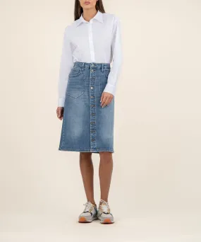 Rose Denim Skirt