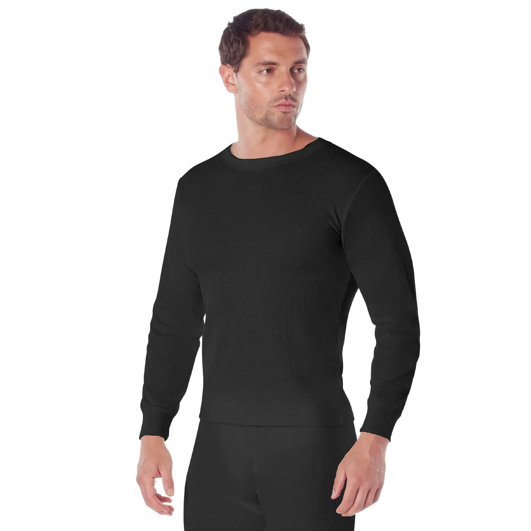 Rothco Waffle Knit Thermal Top - Black