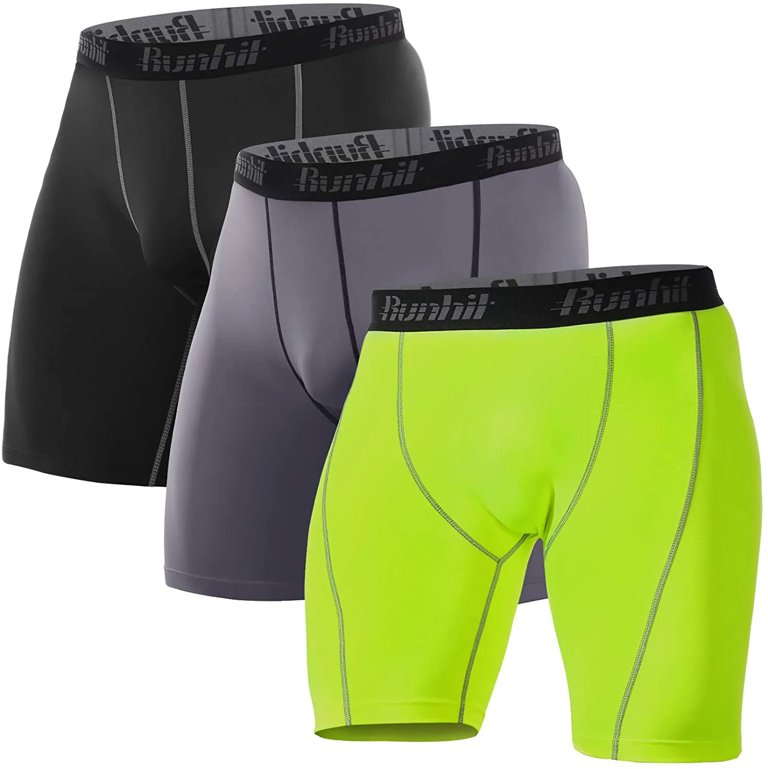 Runhit Compression Shorts for Men,Mens Underwear Spandex Shorts Workout Running