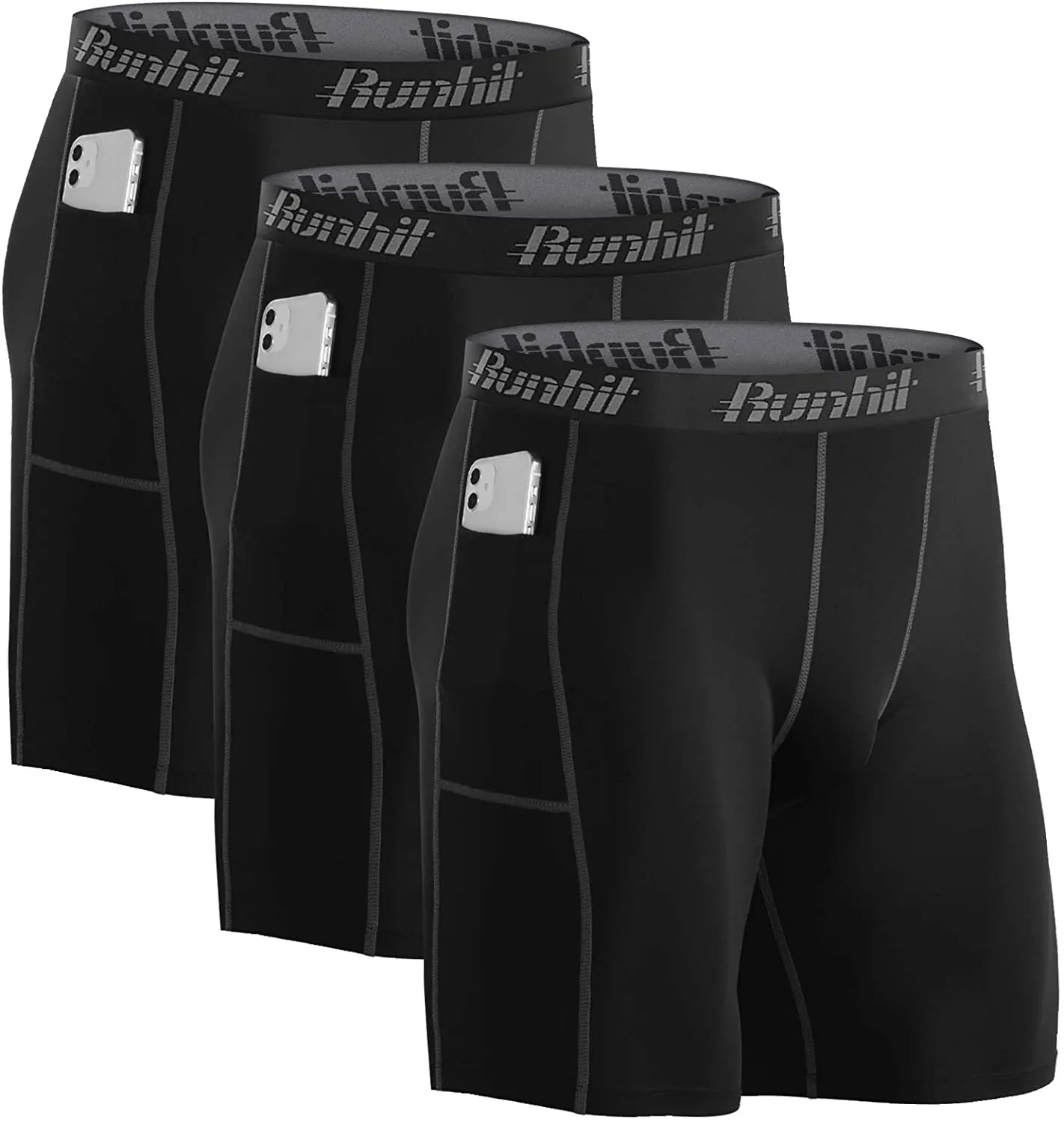 Runhit Compression Shorts for Men,Mens Underwear Spandex Shorts Workout Running