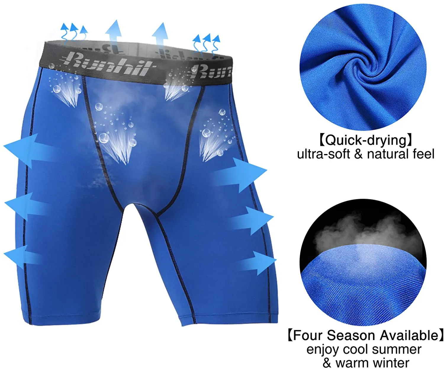 Runhit Compression Shorts for Men,Mens Underwear Spandex Shorts Workout Running