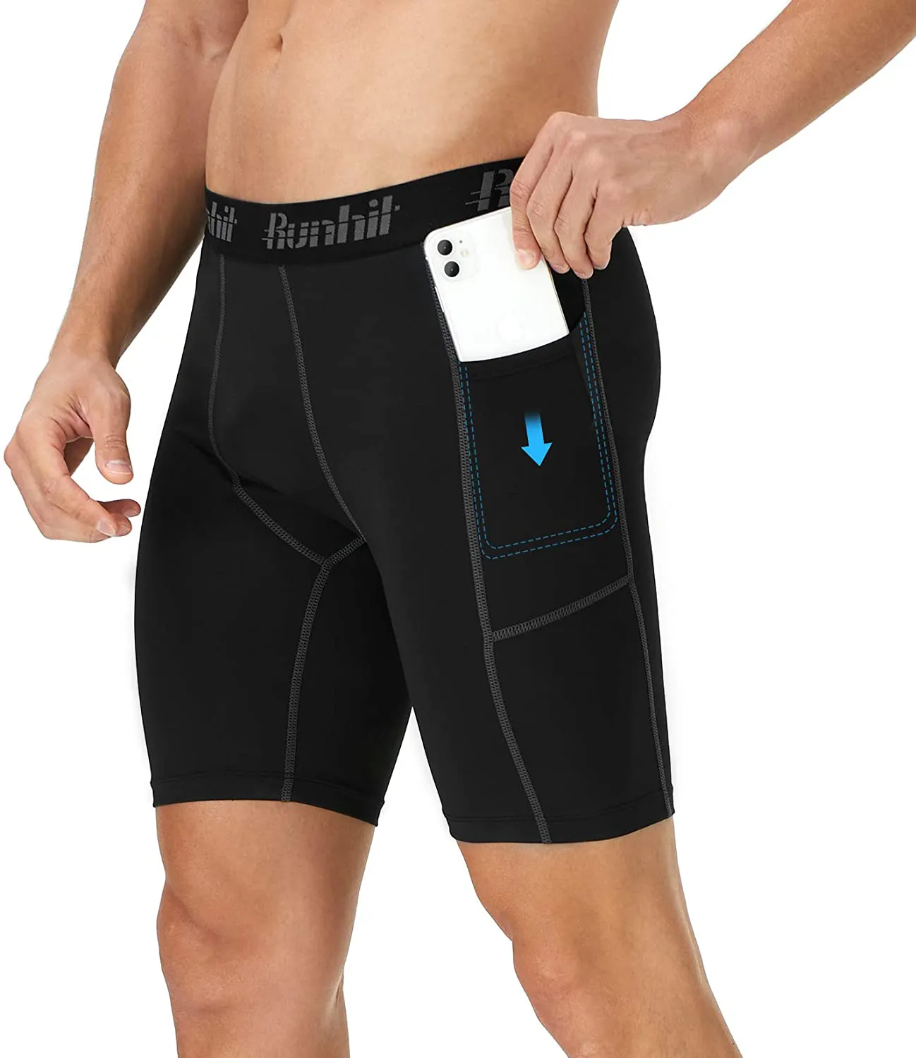 Runhit Compression Shorts for Men,Mens Underwear Spandex Shorts Workout Running