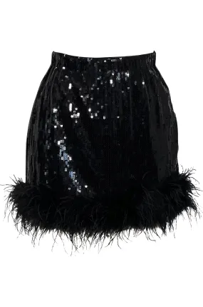 SEQUIN FEATHER SKIRT