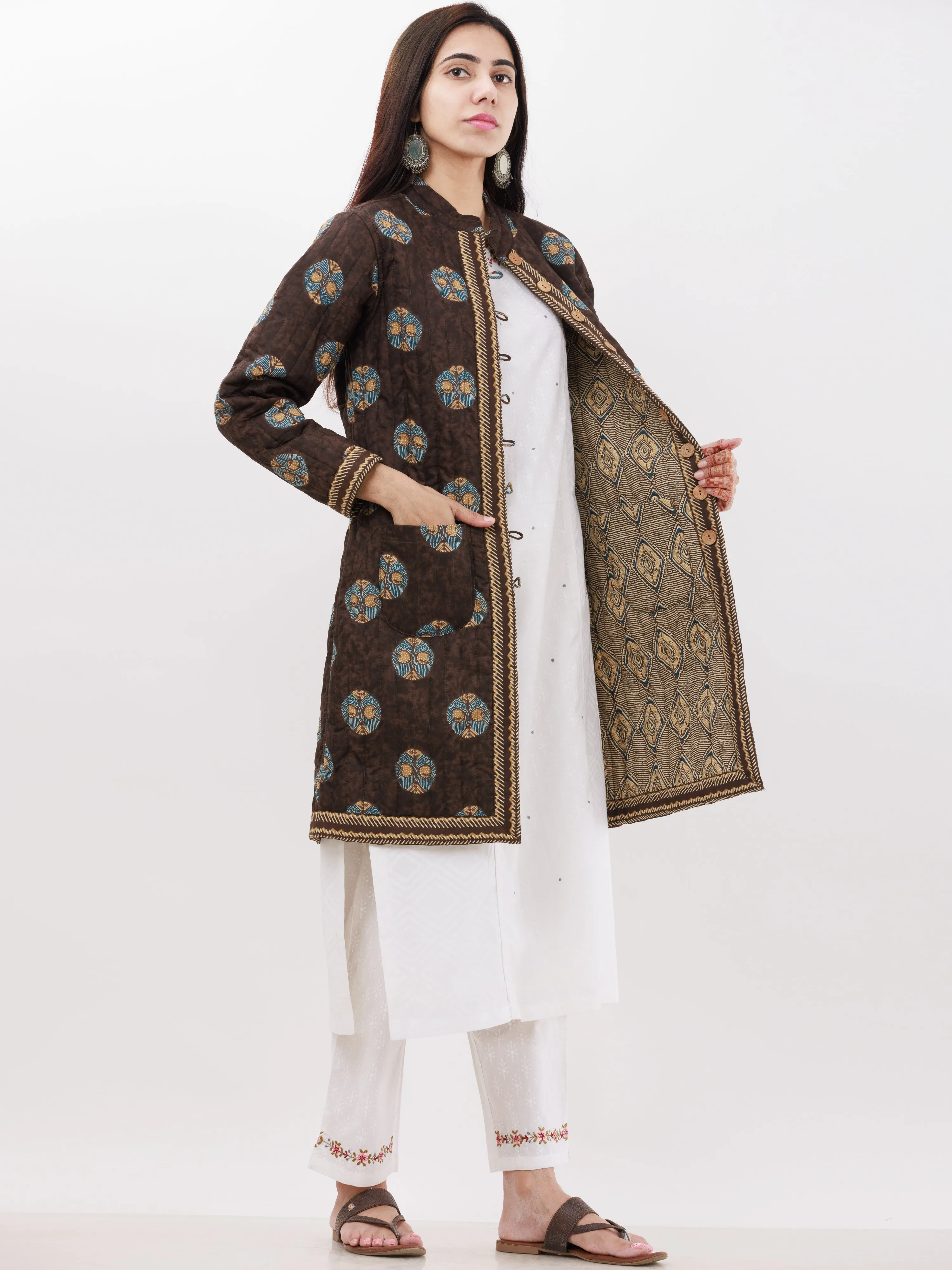 Shishir Roshni Ajrakh Quilted Reversible Jacket