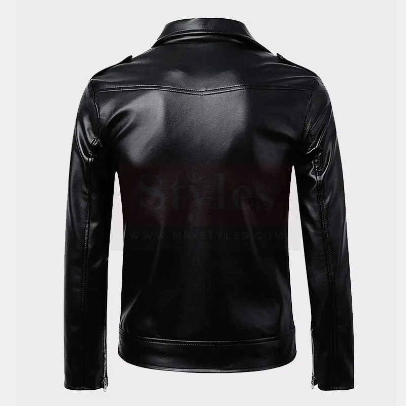 Shop Best Rfx Premium Men's Classic Police Leather Bomber Jacket