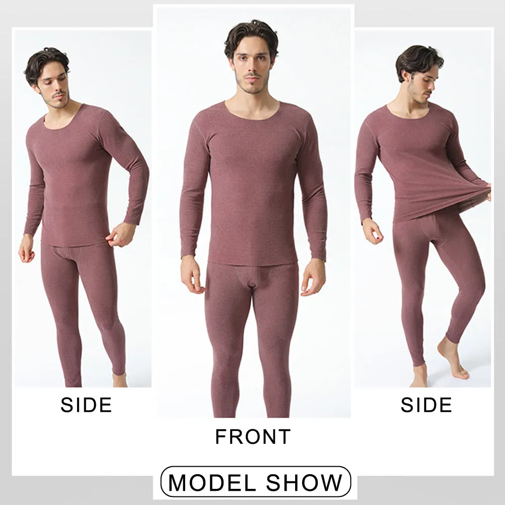 Sidiou Group Anniou Men & Women Seamless Thermal Underwear Set Winter Warm Soft Elastic Crew Neck Long Sleeve Base Layer Tops & Bottoms