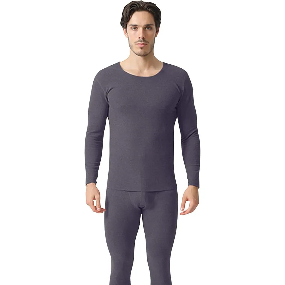 Sidiou Group Anniou Men & Women Seamless Thermal Underwear Set Winter Warm Soft Elastic Crew Neck Long Sleeve Base Layer Tops & Bottoms