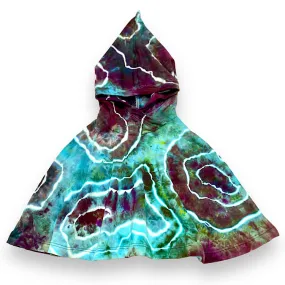 Size Small (12m-3y) Winter Poncho - ICE-DYED Geode