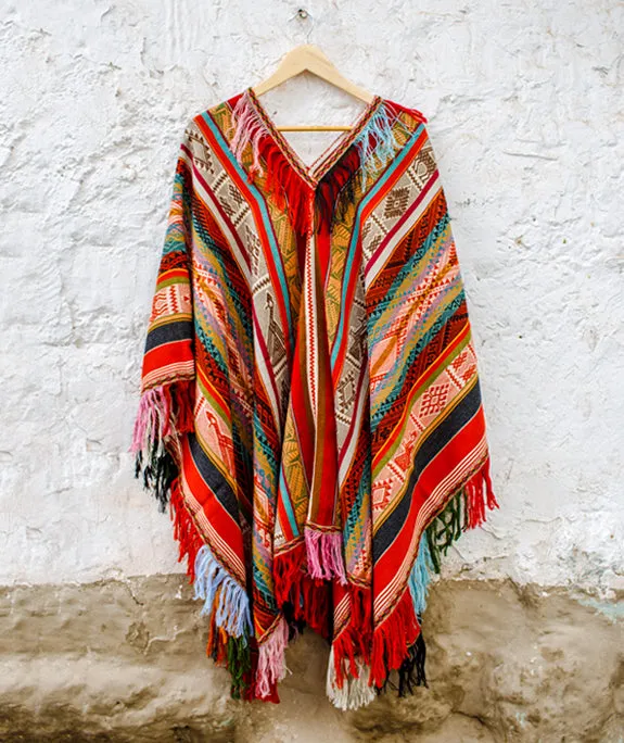 Sonqo Master Weaver Peruvian Poncho