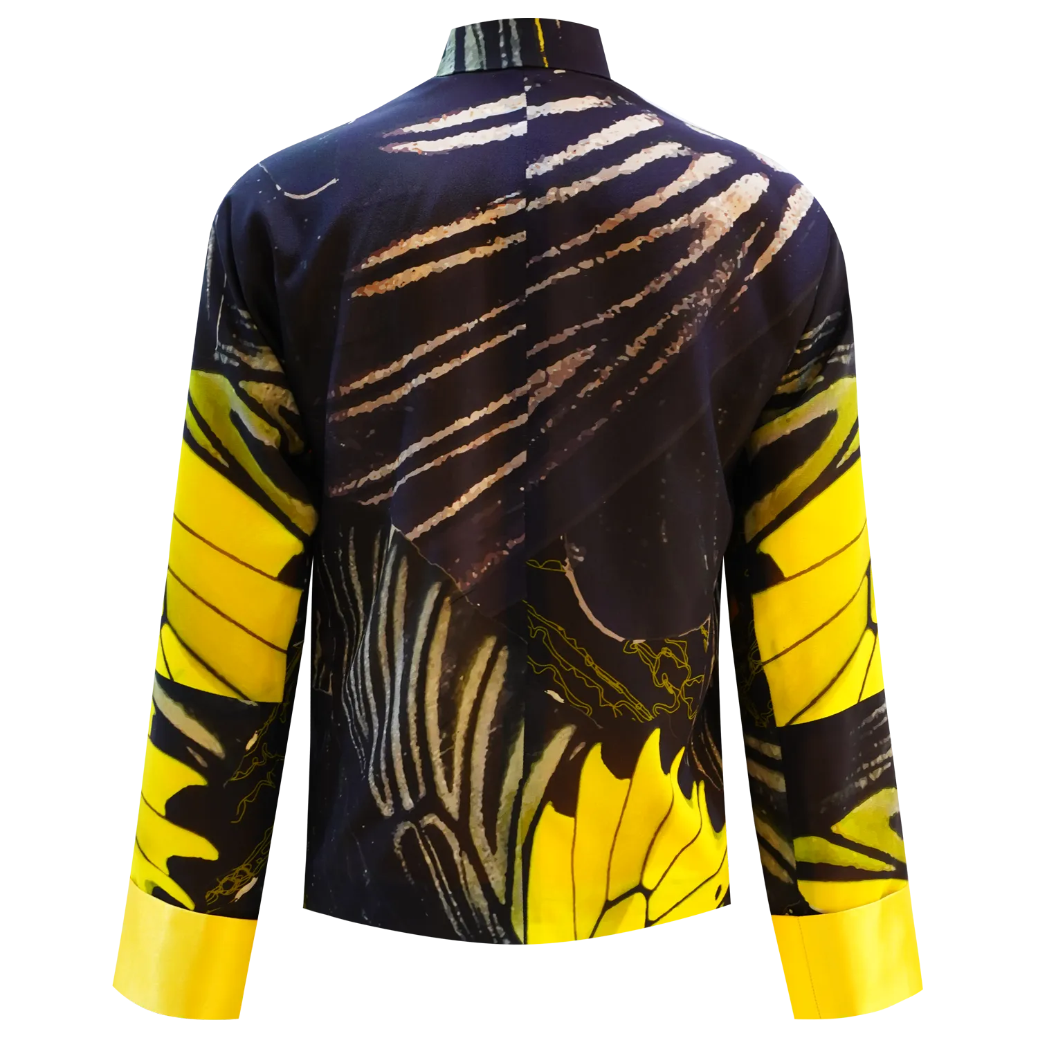 SPARKLE BY KAREN CHAN x Fung Yuen Butterfly Reserve【GOLDEN BIRDWING】100% Silk Mini Tang Jacket / Mini Kung Fu Jacket  (金裳鳳蝶)