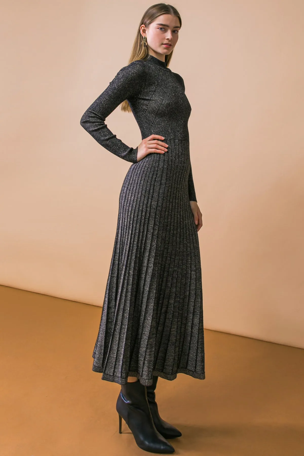 Stay Coze Sweater Midi Dress