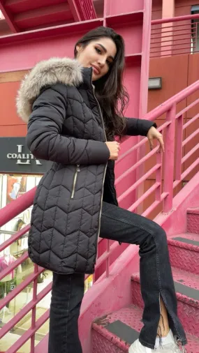 Super Woman Long Puffer Jacket