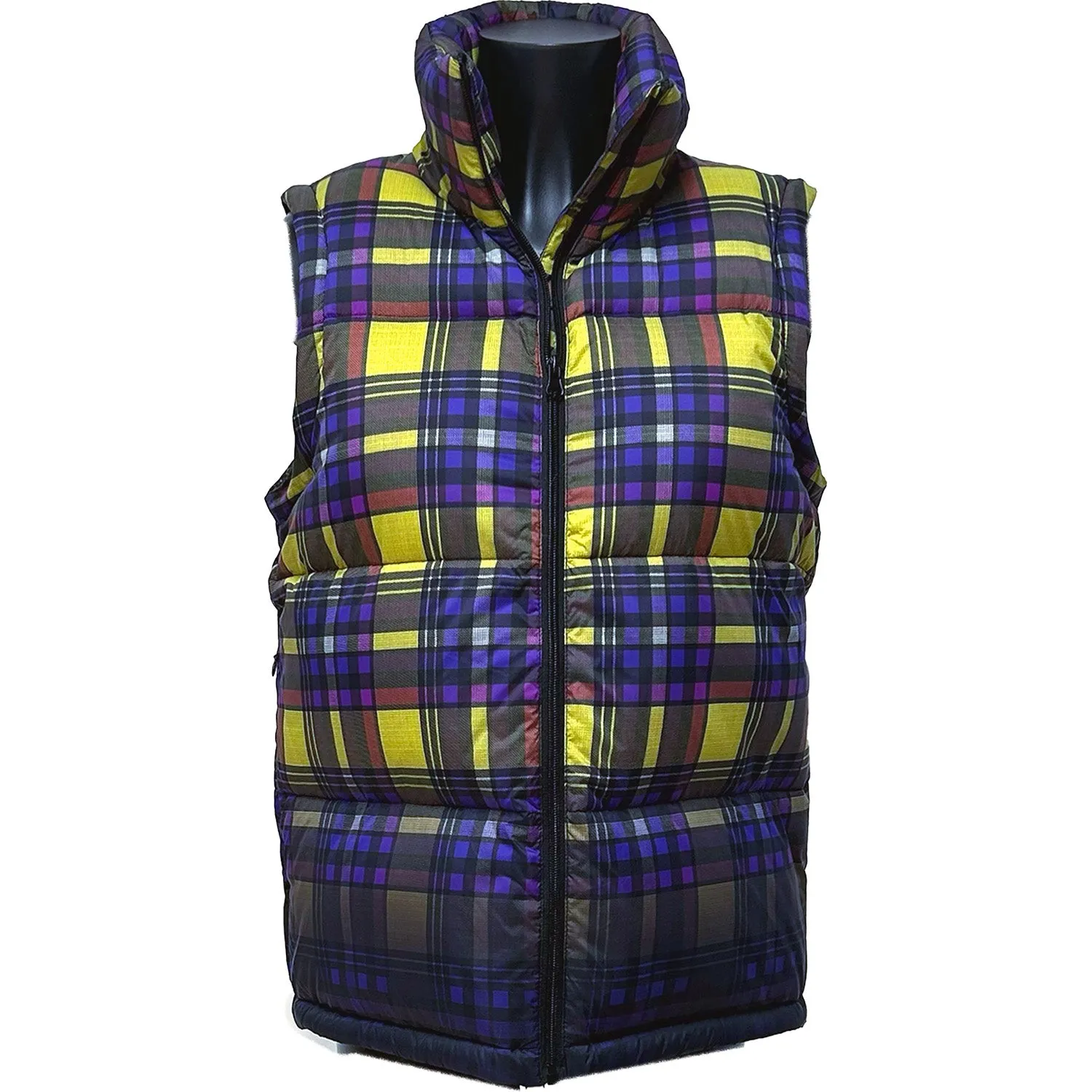 Tartan print Down Jacket Quést- ceque cést fa- fa- fa sale