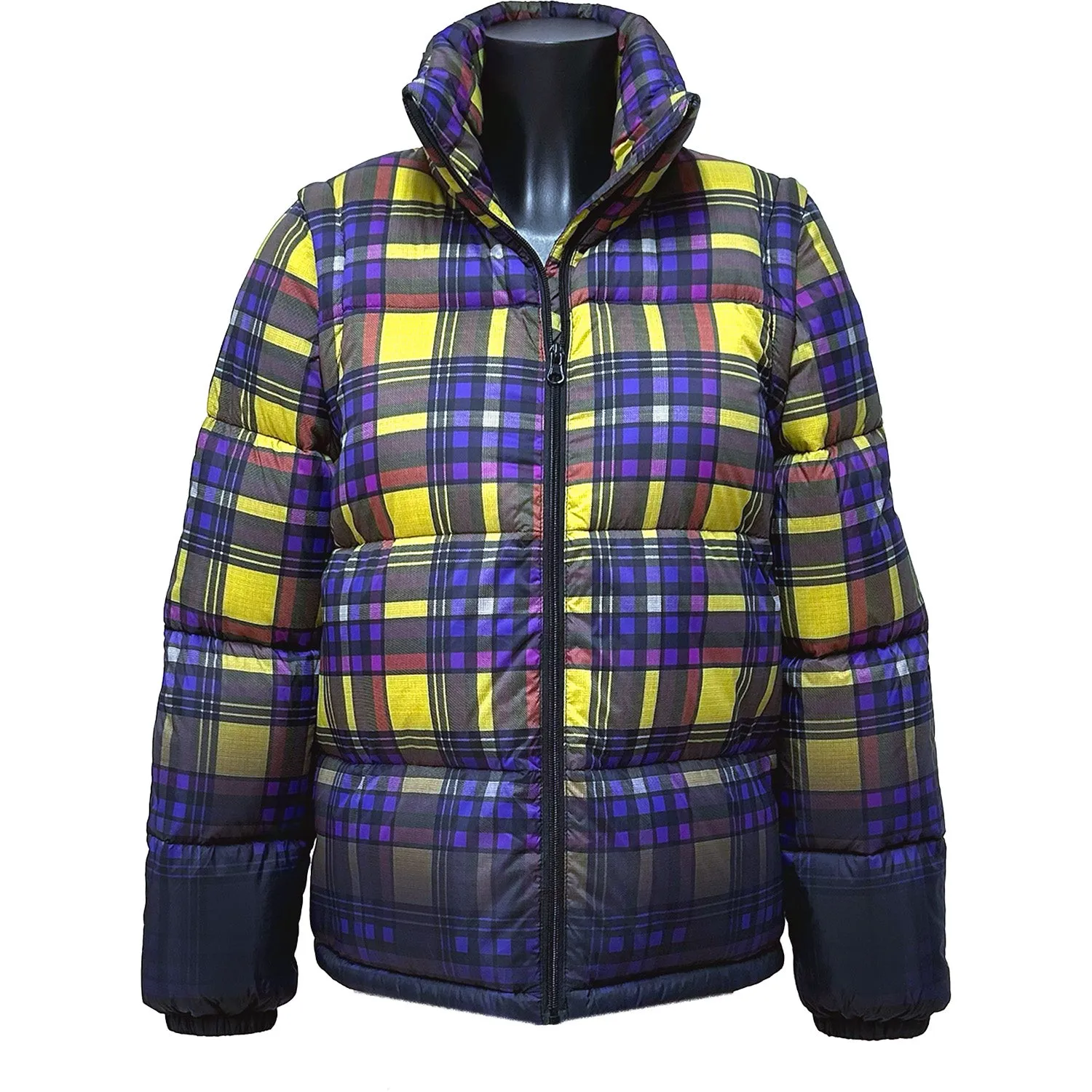 Tartan print Down Jacket Quést- ceque cést fa- fa- fa sale