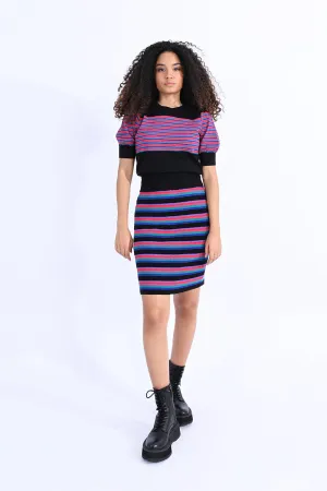 Tate Stripe Knit Skirt